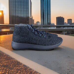 ✅Allbirds Shoes Women's 10 Wool Runner-up Mizzles High Top Sneakers Blue Merino